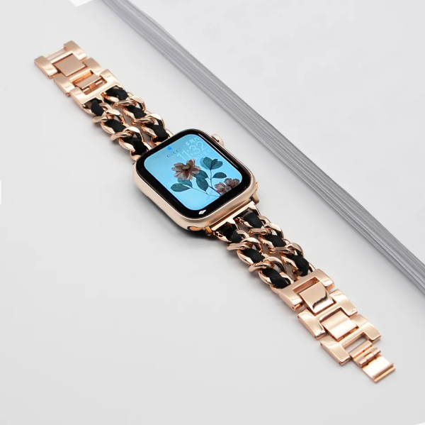Apple Watch Band Series 7 6 5 4 Chain Strap Premium Steel Bracelet