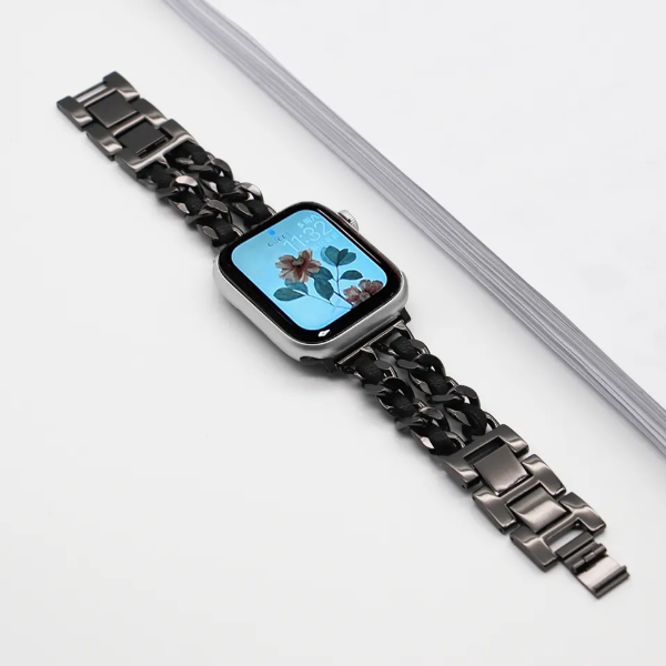 Slim metal strap for apple watch band 7 4 5 se 6 32 stainless