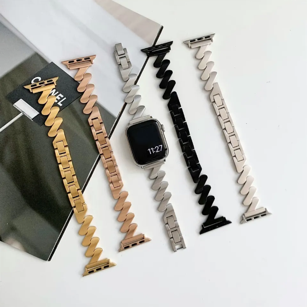 Bracelet for Iwatch Series 8 7 6 SE 5 4 3 Steel Chain Strap for Apple Watch Band 49mm 45mm 42mm 44mm