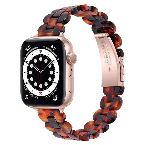 Slim Resin Watch bands Strap For Apple Watch Band Series 7 41mm 45mm Bracelet For iWatch Series SE 6 5 4 3